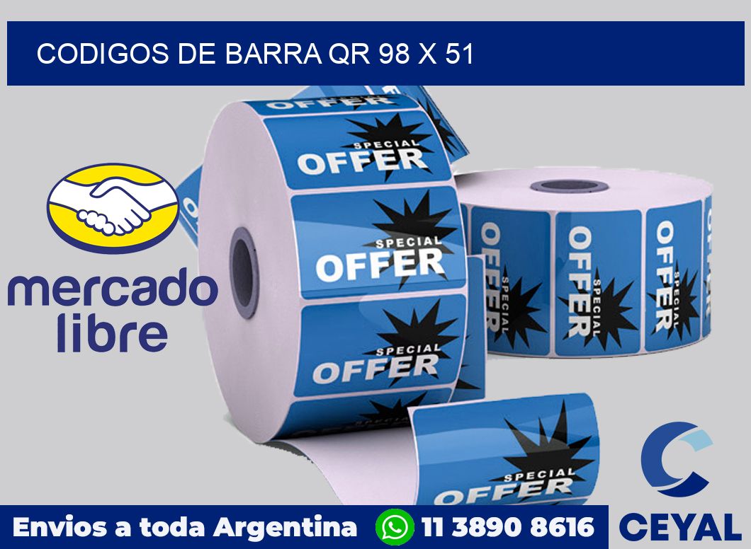 Codigos de barra QR 98 x 51