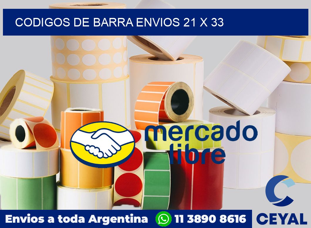 Codigos de barra envios 21 x 33