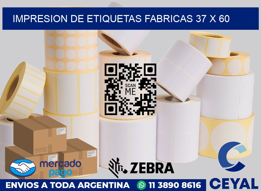 Impresion de etiquetas fabricas 37 x 60