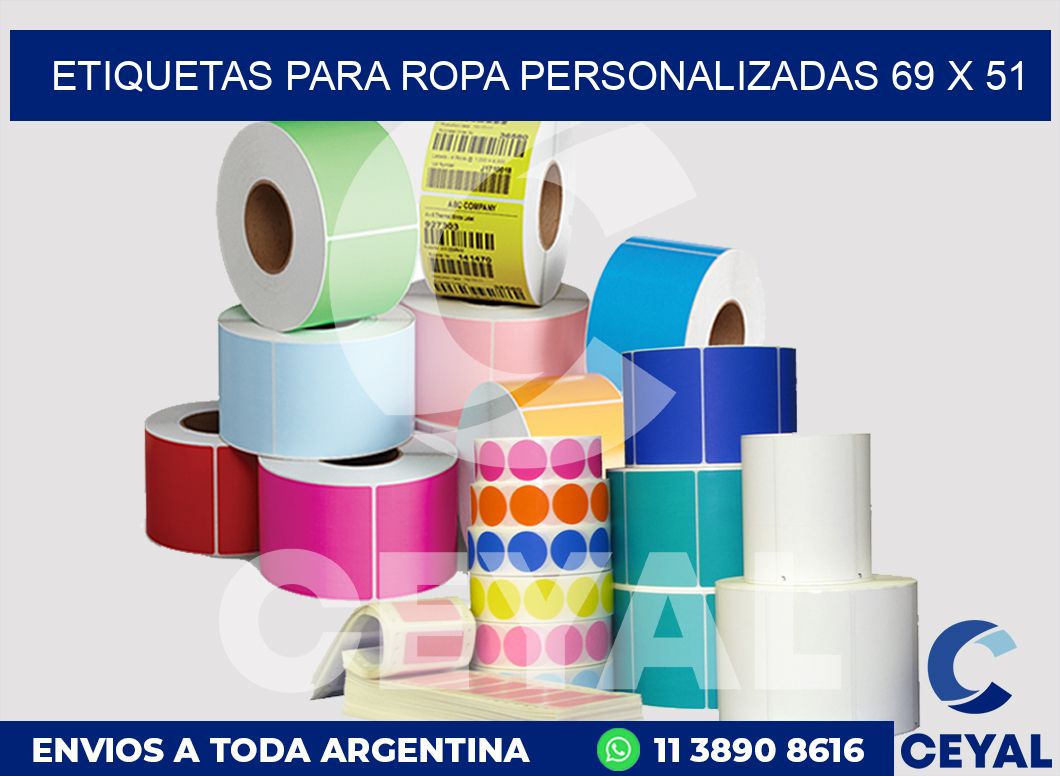 etiquetas para ropa personalizadas 69 x 51