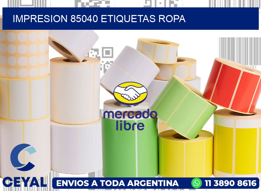 impresion 85040 etiquetas ropa