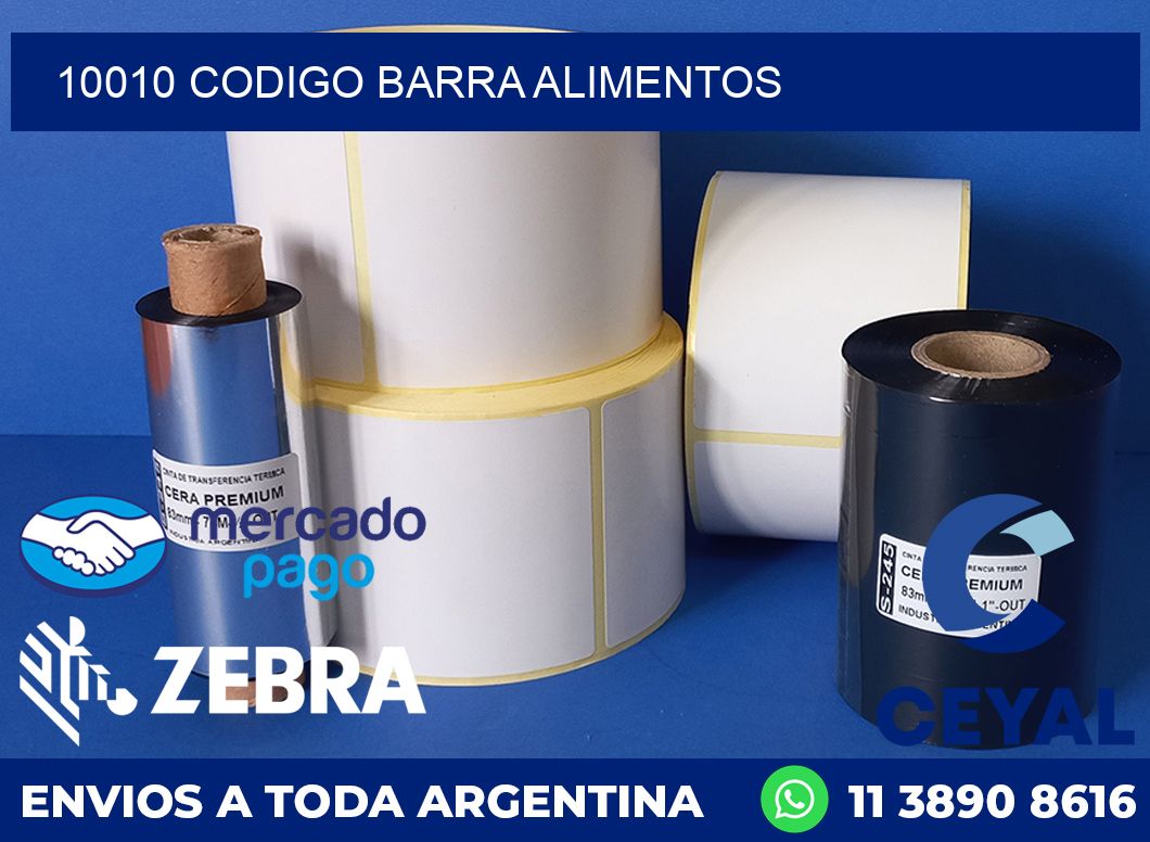 10010 CODIGO BARRA ALIMENTOS