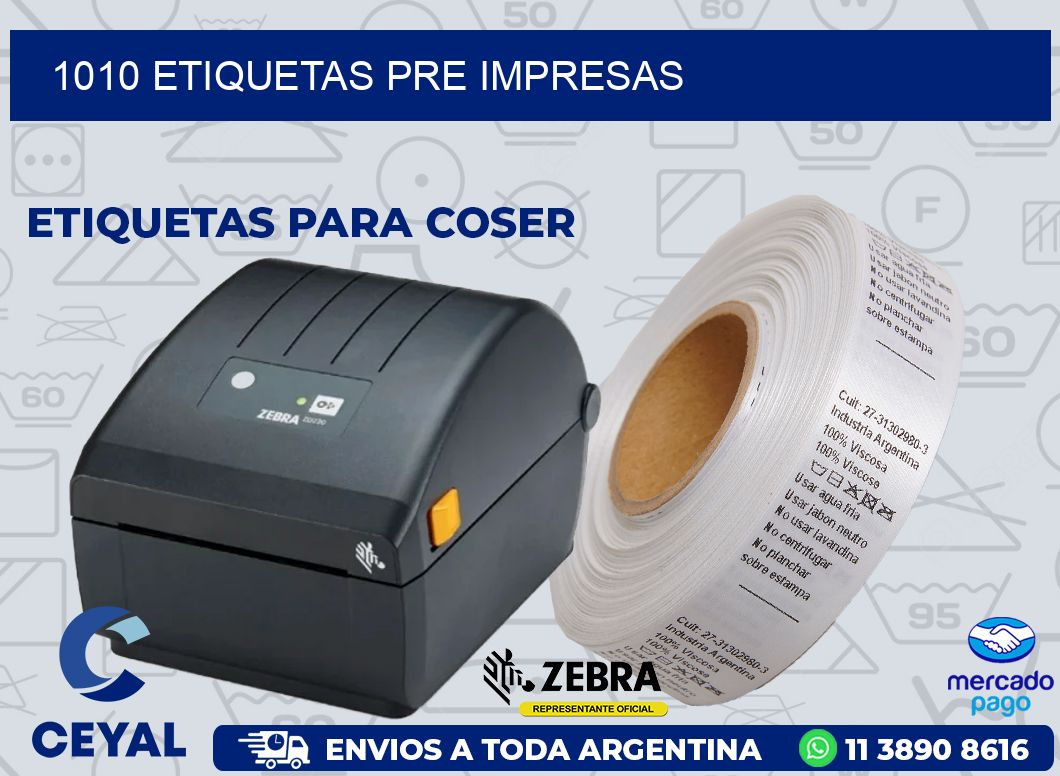 1010 ETIQUETAS PRE IMPRESAS