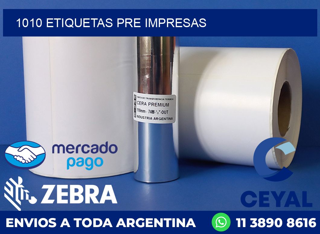 1010 ETIQUETAS PRE IMPRESAS