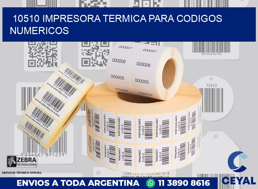 10510 IMPRESORA TERMICA PARA CODIGOS NUMERICOS