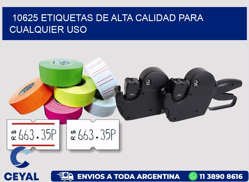 10625 ETIQUETAS DE ALTA CALIDAD PARA CUALQUIER USO