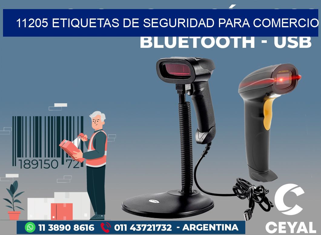 11205 ETIQUETAS DE SEGURIDAD PARA COMERCIO