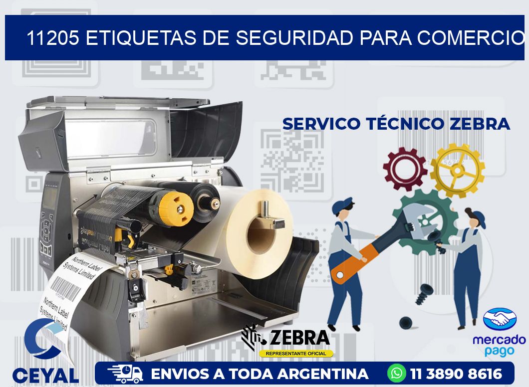 11205 ETIQUETAS DE SEGURIDAD PARA COMERCIO