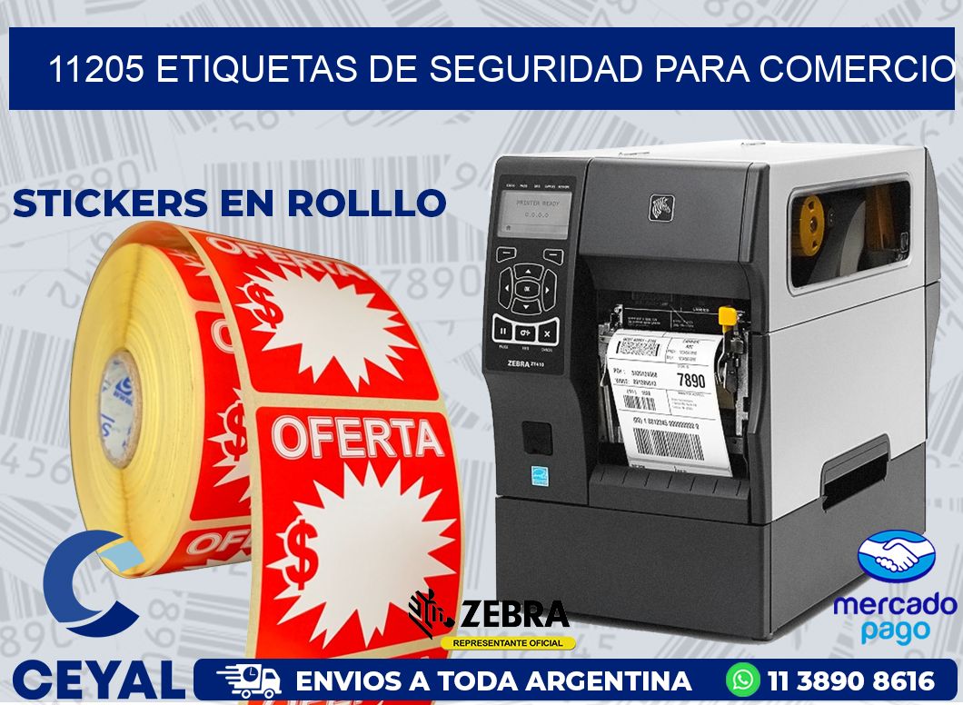 11205 ETIQUETAS DE SEGURIDAD PARA COMERCIO