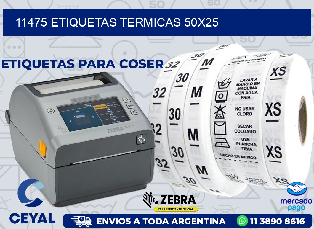11475 ETIQUETAS TERMICAS 50X25