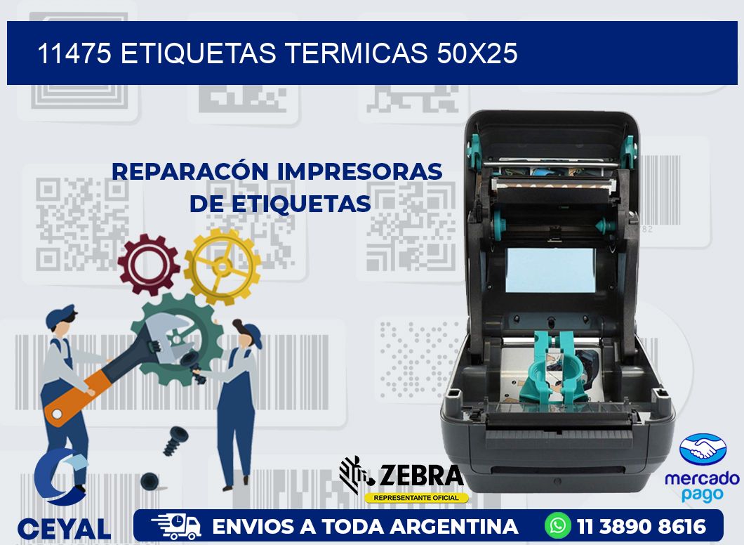 11475 ETIQUETAS TERMICAS 50X25