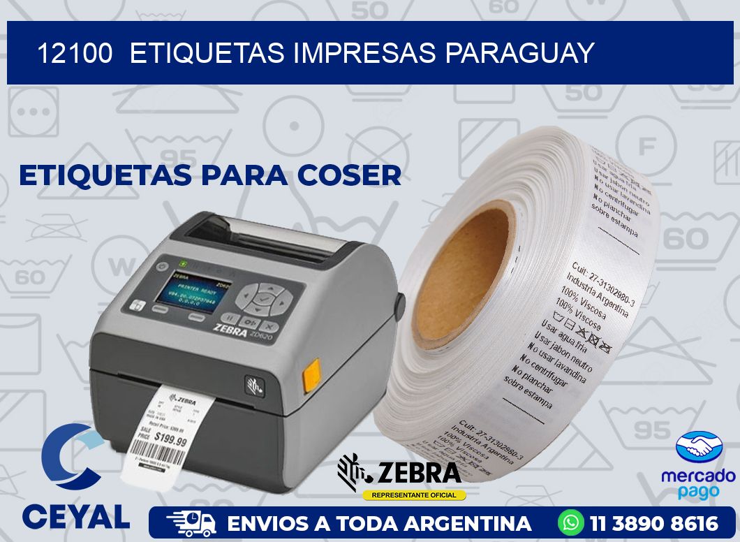 12100  ETIQUETAS IMPRESAS PARAGUAY