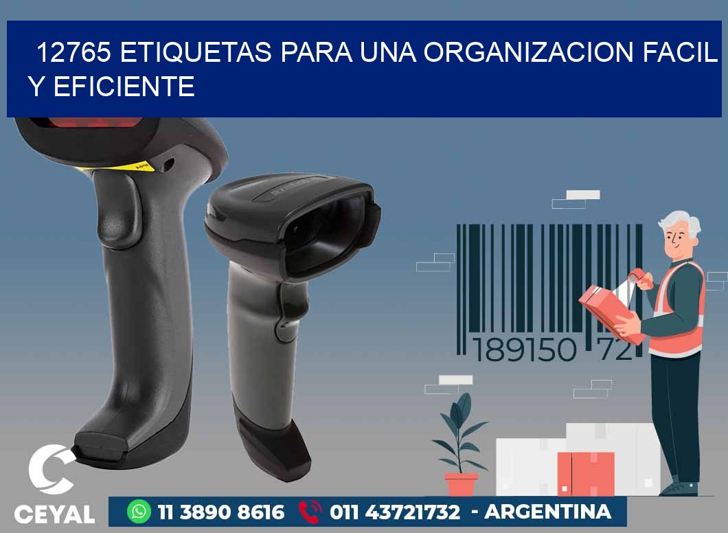 12765 ETIQUETAS PARA UNA ORGANIZACION FACIL Y EFICIENTE