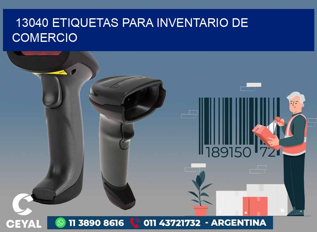 13040 ETIQUETAS PARA INVENTARIO DE COMERCIO