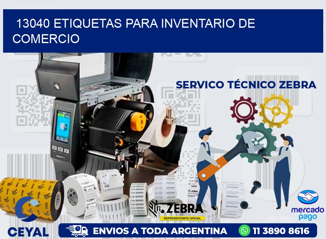13040 ETIQUETAS PARA INVENTARIO DE COMERCIO