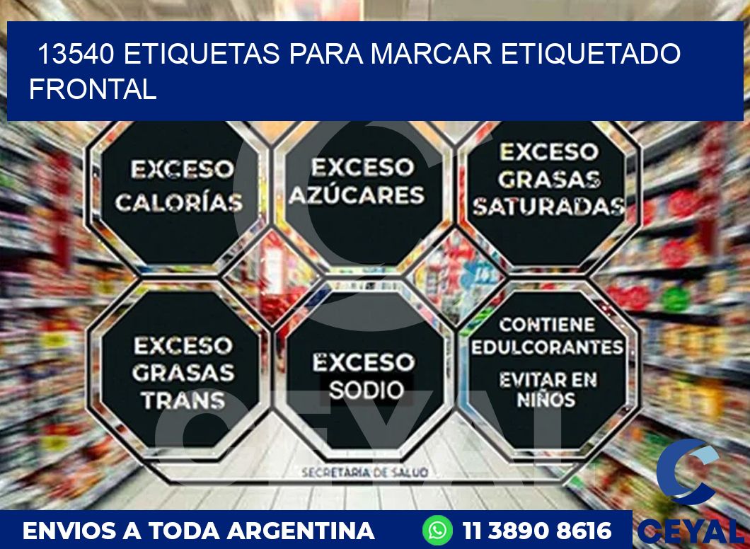 13540 ETIQUETAS PARA MARCAR ETIQUETADO FRONTAL