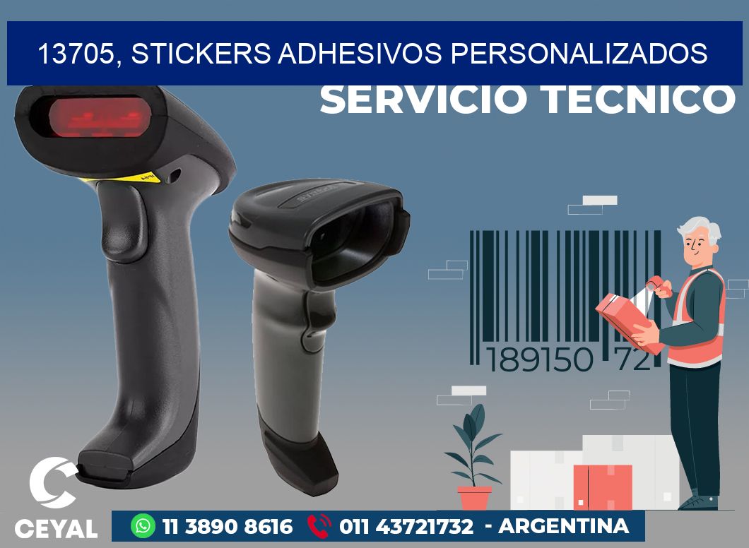 13705, stickers adhesivos personalizados
