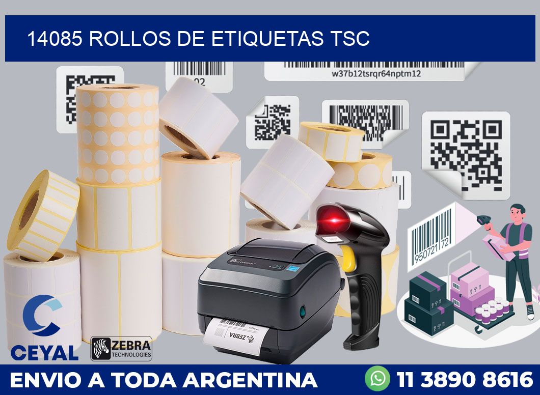 14085 ROLLOS DE ETIQUETAS TSC