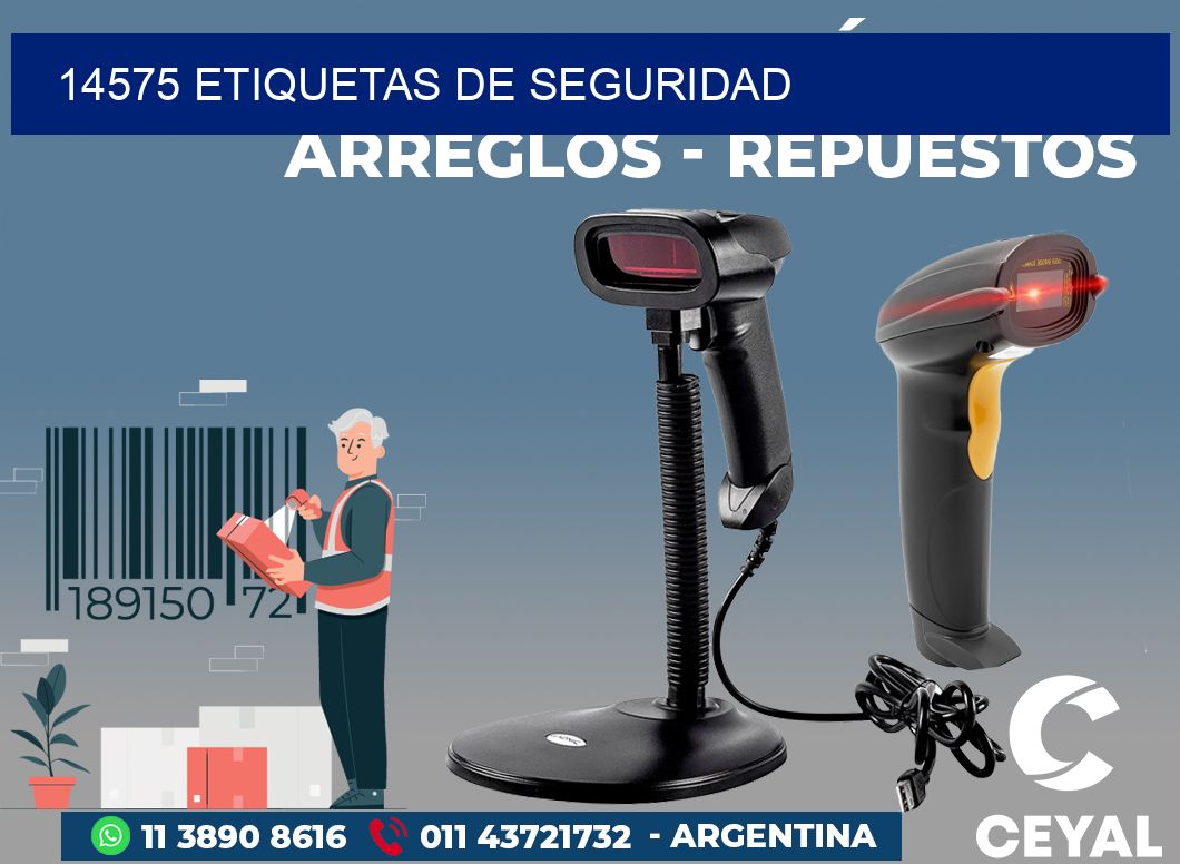 14575 ETIQUETAS DE SEGURIDAD