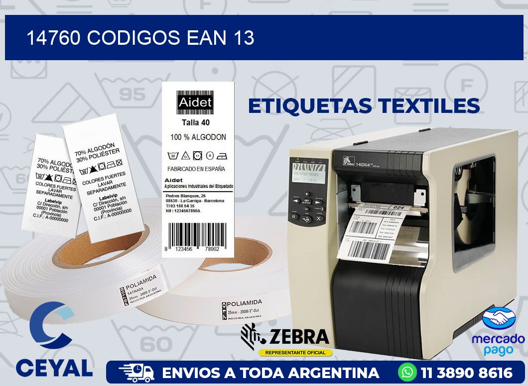 14760 CODIGOS EAN 13