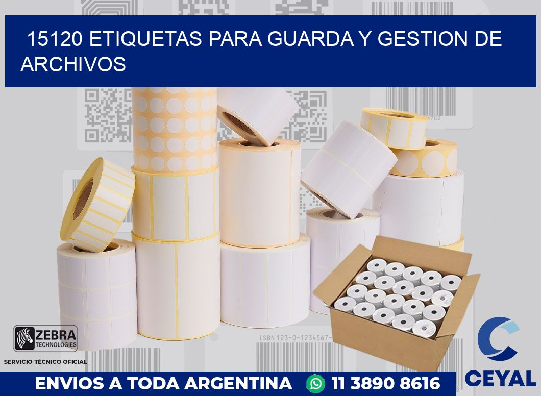 15120 ETIQUETAS PARA GUARDA Y GESTION DE ARCHIVOS