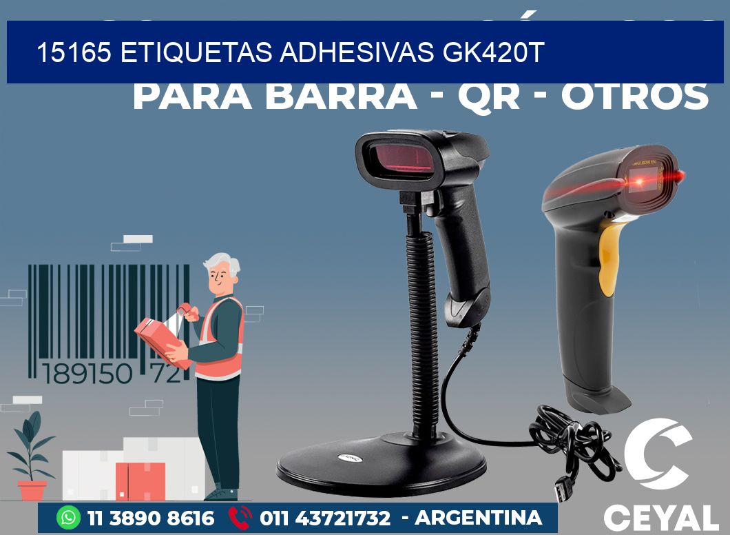 15165 ETIQUETAS ADHESIVAS GK420T