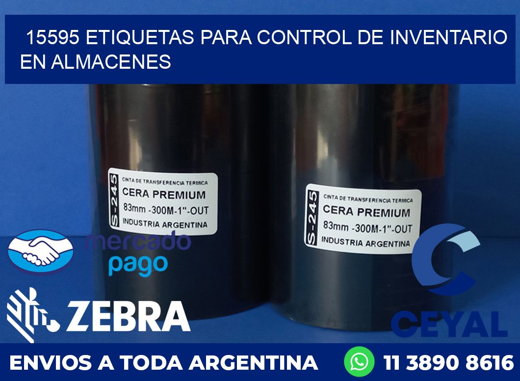 15595 ETIQUETAS PARA CONTROL DE INVENTARIO EN ALMACENES