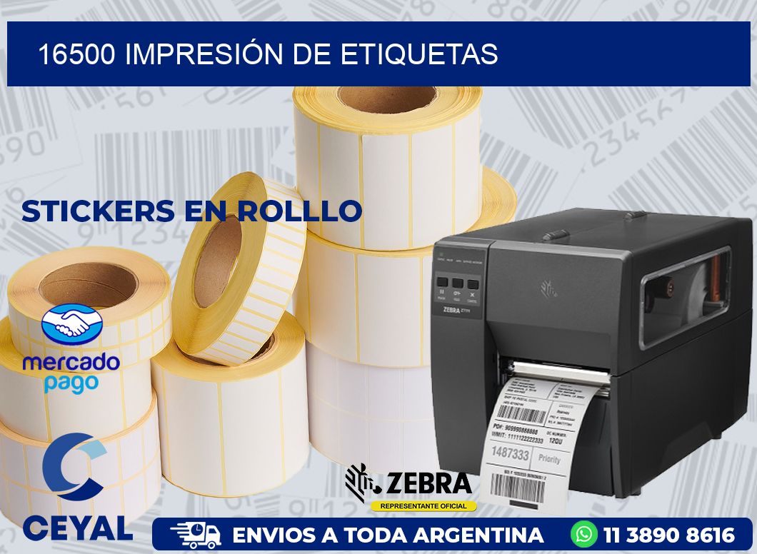 16500 IMPRESIÓN DE ETIQUETAS
