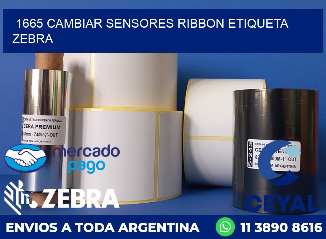 1665 CAMBIAR SENSORES RIBBON ETIQUETA ZEBRA