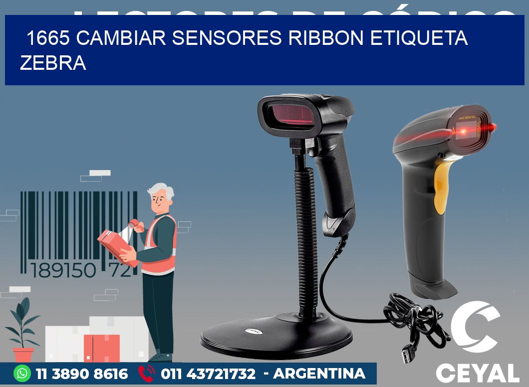 1665 CAMBIAR SENSORES RIBBON ETIQUETA ZEBRA