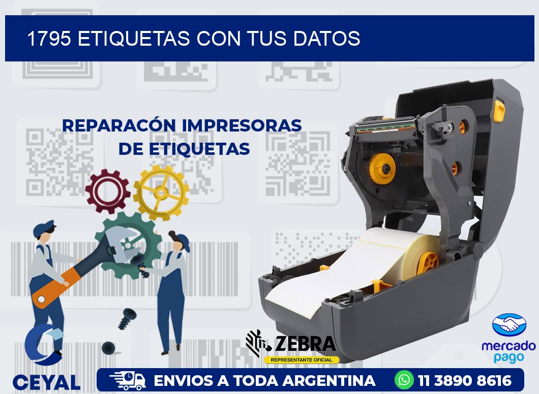 1795 ETIQUETAS CON TUS DATOS