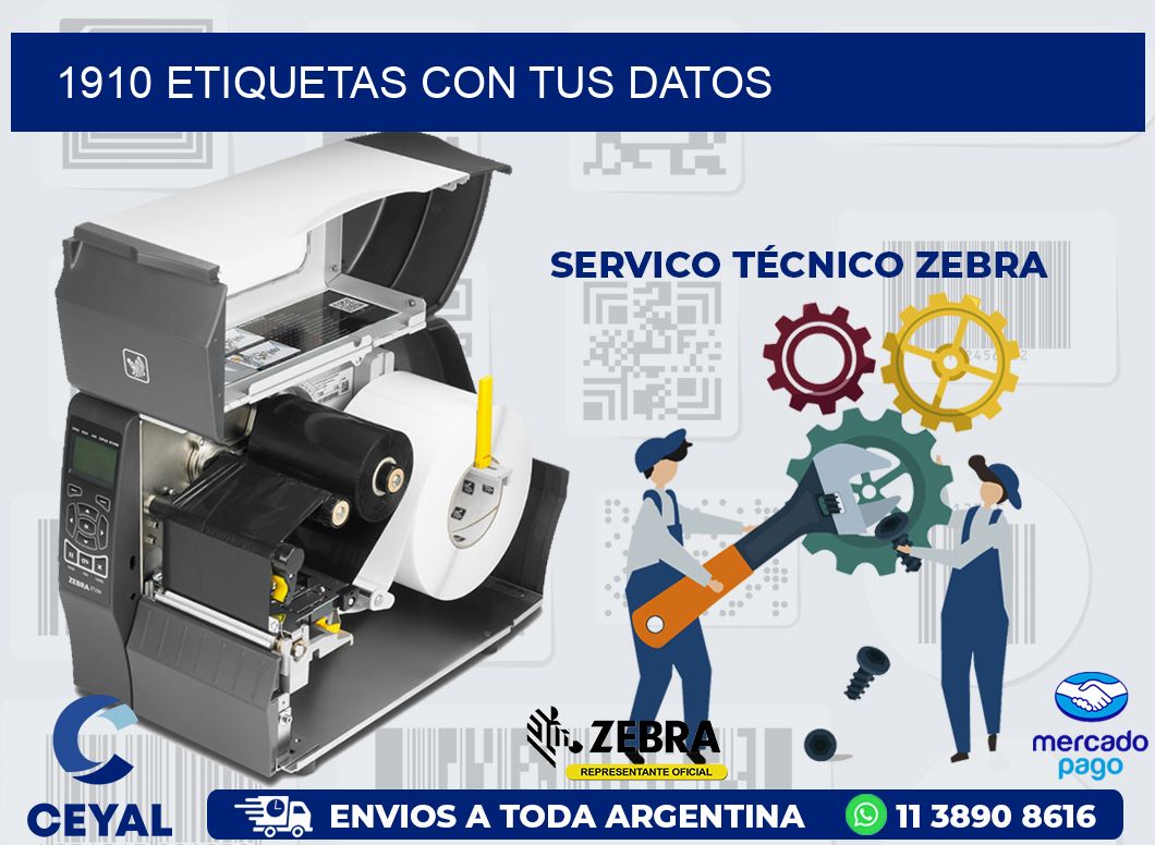 1910 ETIQUETAS CON TUS DATOS