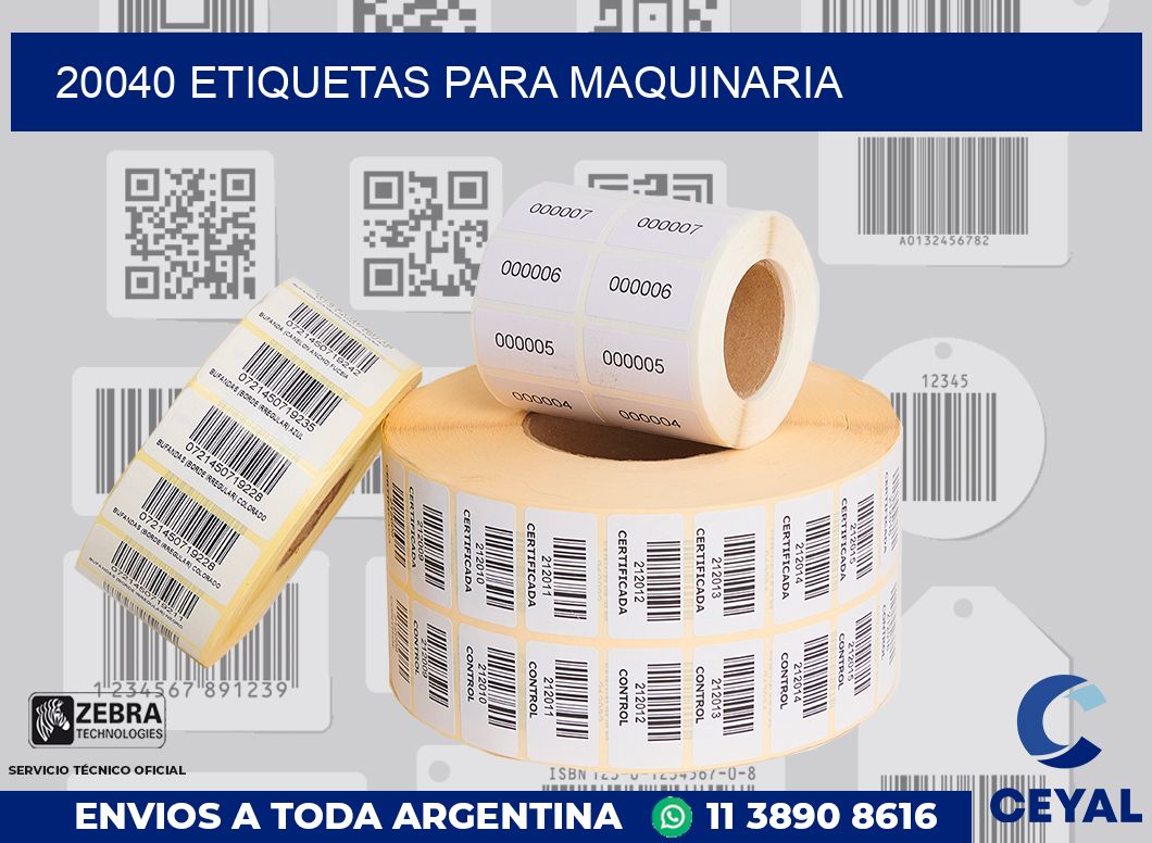20040 ETIQUETAS PARA MAQUINARIA