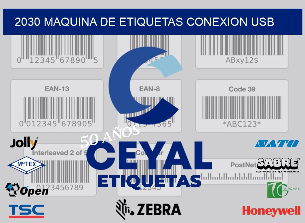 2030 MAQUINA DE ETIQUETAS CONEXION USB