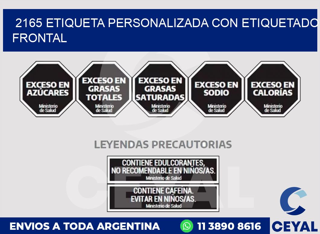 2165 ETIQUETA PERSONALIZADA CON ETIQUETADO FRONTAL