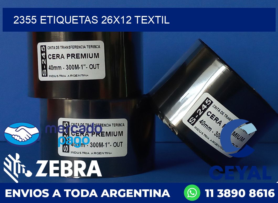 2355 ETIQUETAS 26X12 TEXTIL