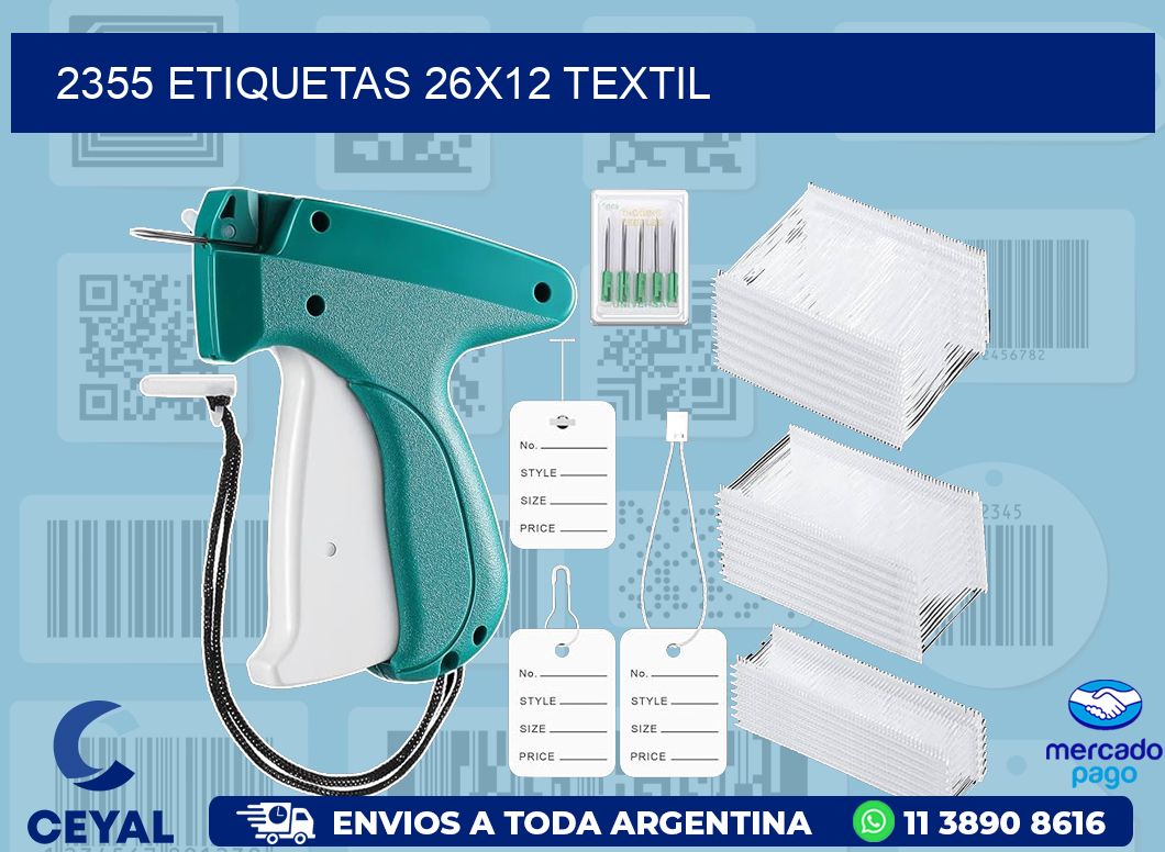 2355 ETIQUETAS 26X12 TEXTIL