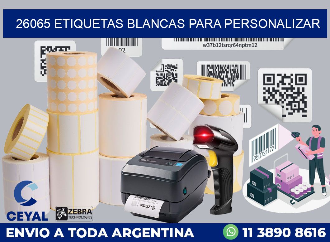 26065 ETIQUETAS BLANCAS PARA PERSONALIZAR