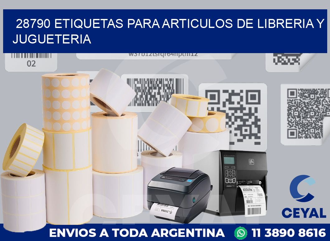 28790 ETIQUETAS PARA ARTICULOS DE LIBRERIA Y JUGUETERIA