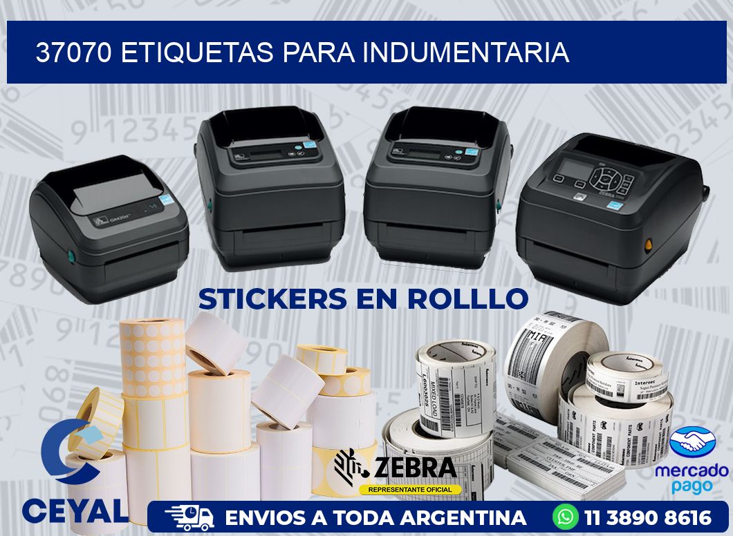 37070 ETIQUETAS PARA INDUMENTARIA