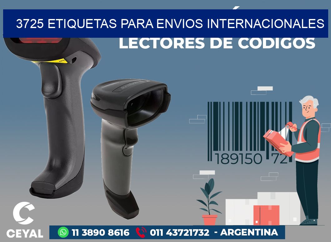 3725 ETIQUETAS PARA ENVIOS INTERNACIONALES