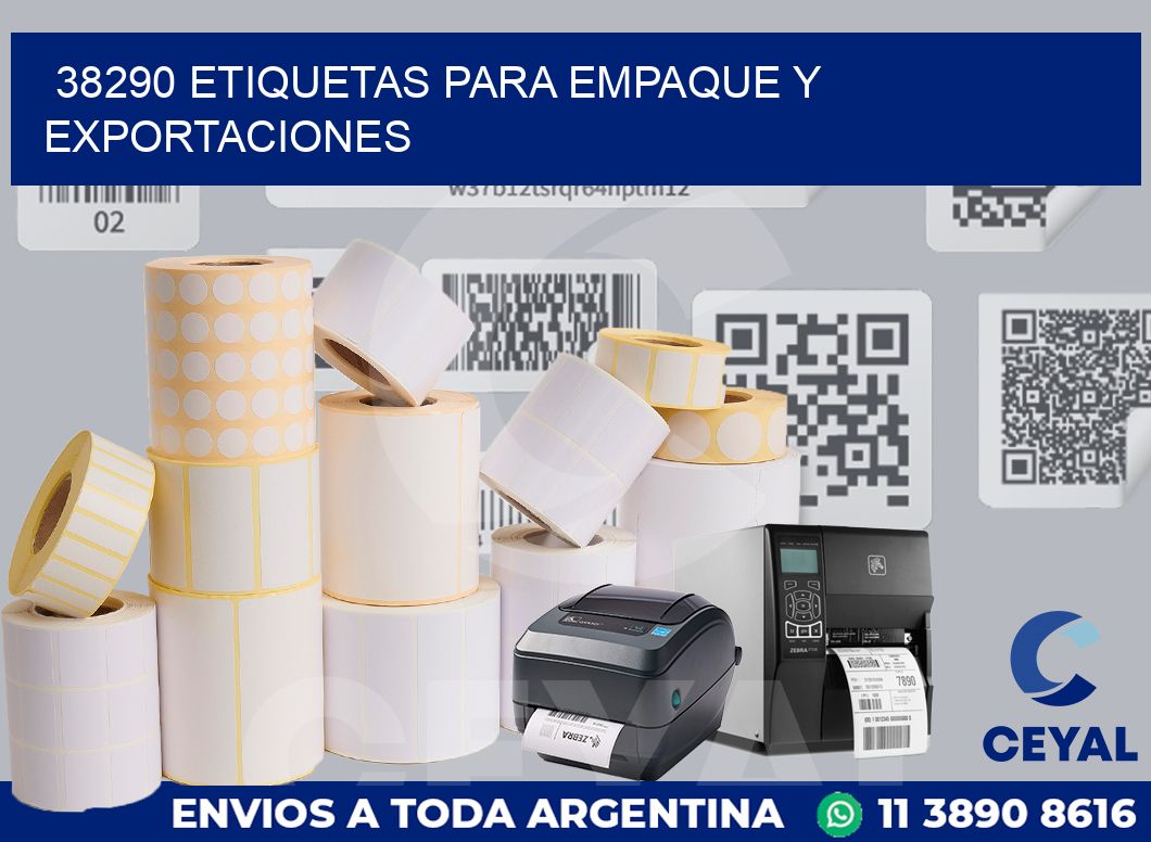 38290 ETIQUETAS PARA EMPAQUE Y EXPORTACIONES
