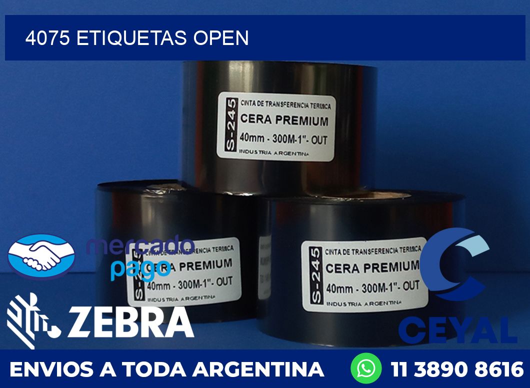 4075 ETIQUETAS OPEN