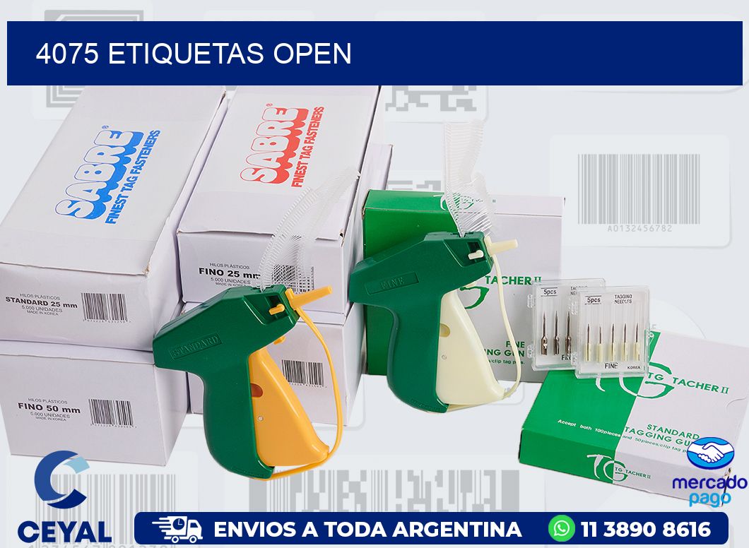 4075 ETIQUETAS OPEN