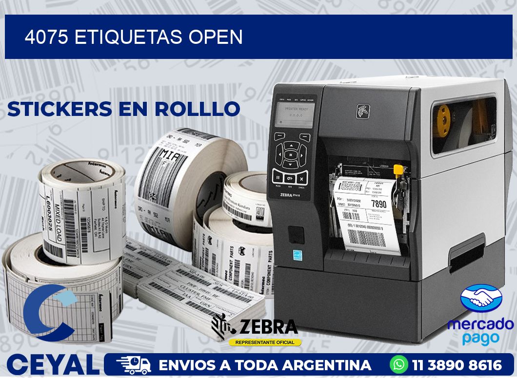 4075 ETIQUETAS OPEN