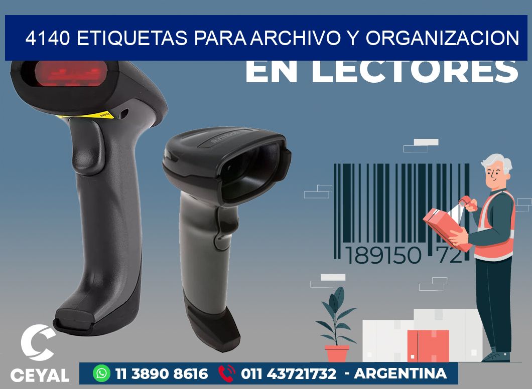 4140 ETIQUETAS PARA ARCHIVO Y ORGANIZACION