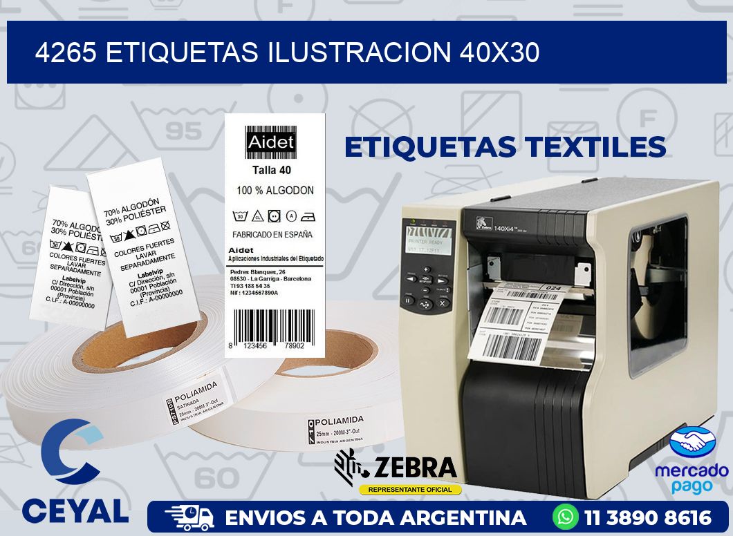 4265 ETIQUETAS ILUSTRACION 40X30