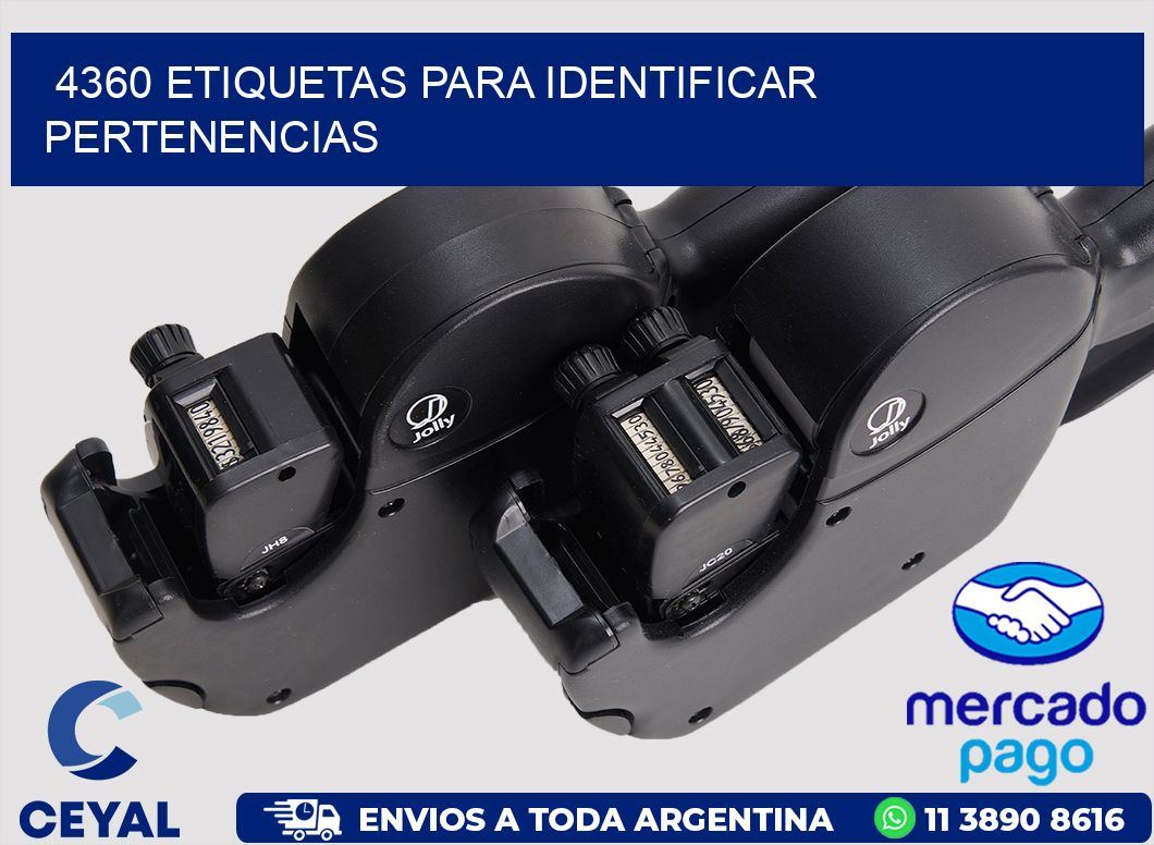 4360 ETIQUETAS PARA IDENTIFICAR PERTENENCIAS