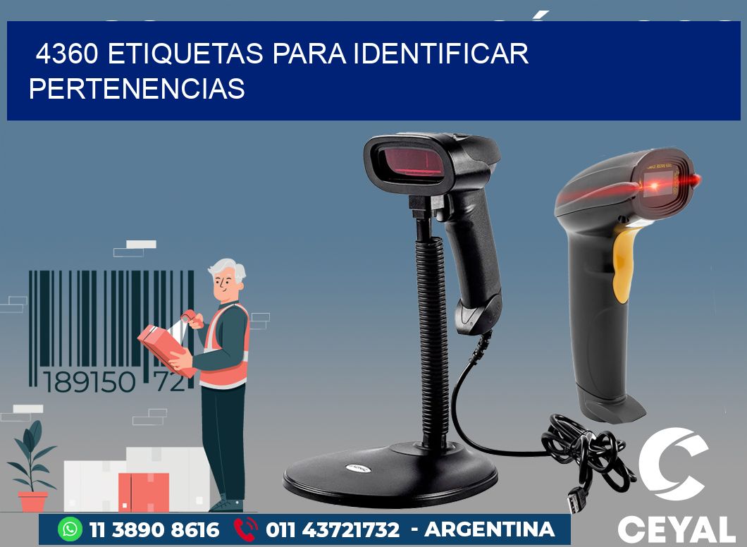 4360 ETIQUETAS PARA IDENTIFICAR PERTENENCIAS