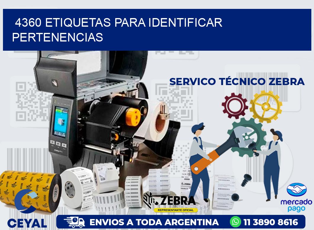 4360 ETIQUETAS PARA IDENTIFICAR PERTENENCIAS